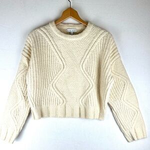 Mini Muse Women's Cream Sweater - Crew Neck